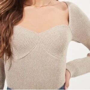 Astr Boustier Ribbed knit ‘the fletcher’ Sweater BNWT
